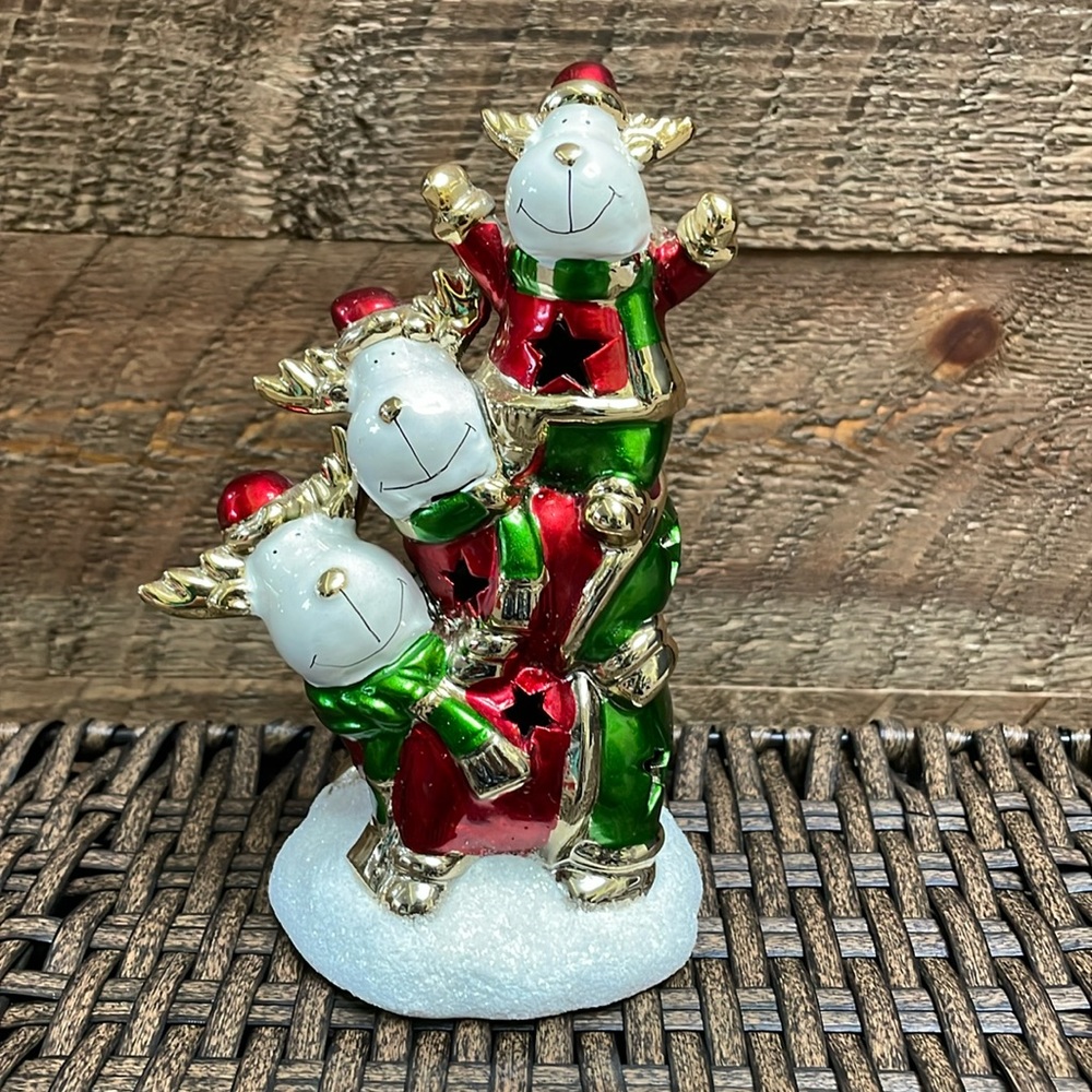 Lenox American by Design “LED Reindeer Family” Figurine COLLECTIBLE